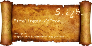 Strelinger Áron névjegykártya